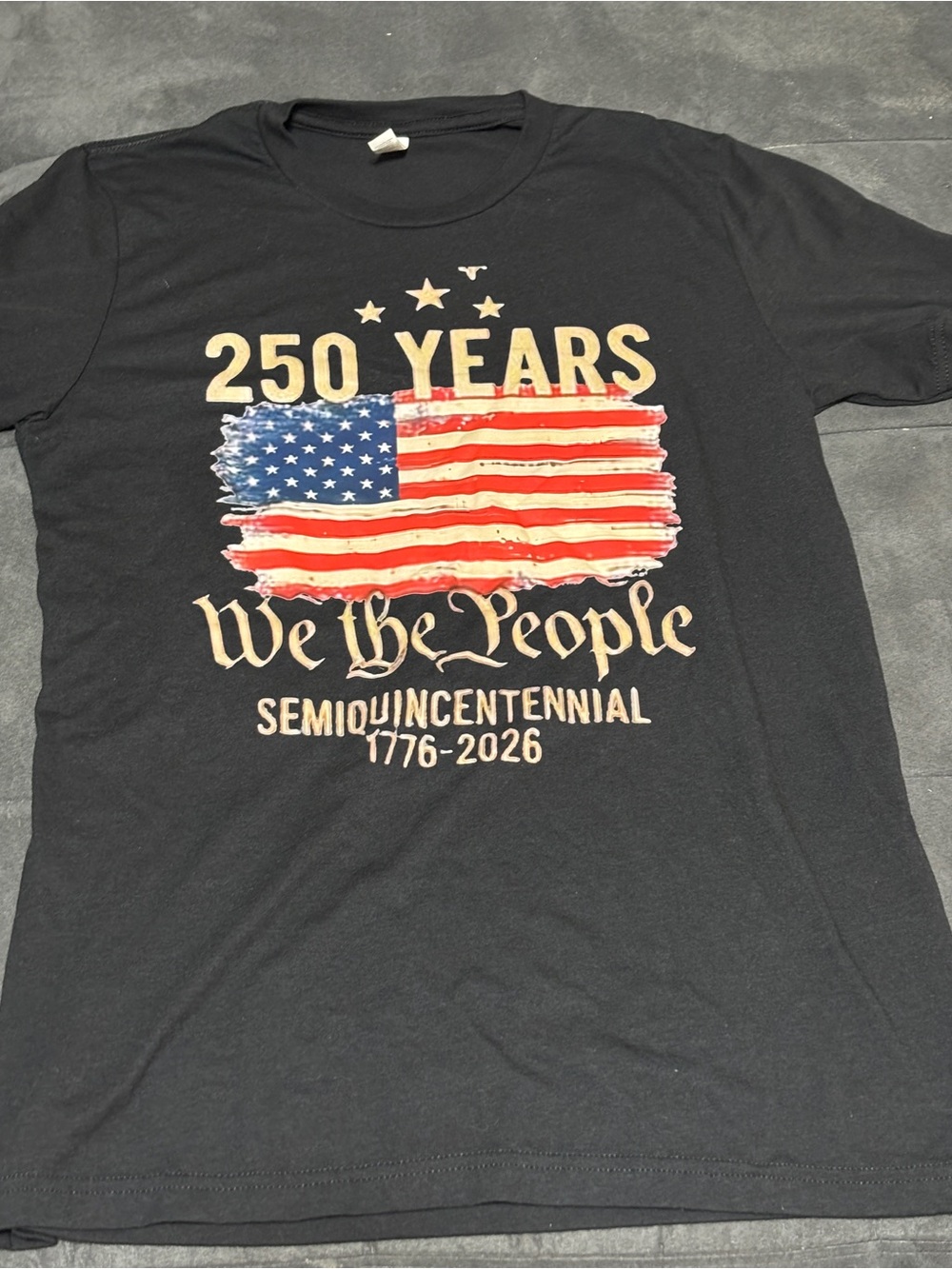 Bella Canvas Black 250 Years We The People Semiquincentennial Graphic Tee